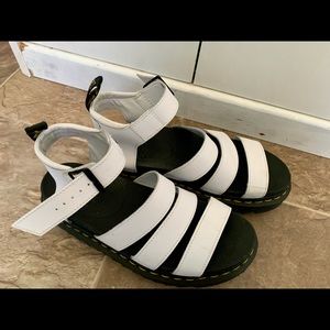 Dr Martin white sandals